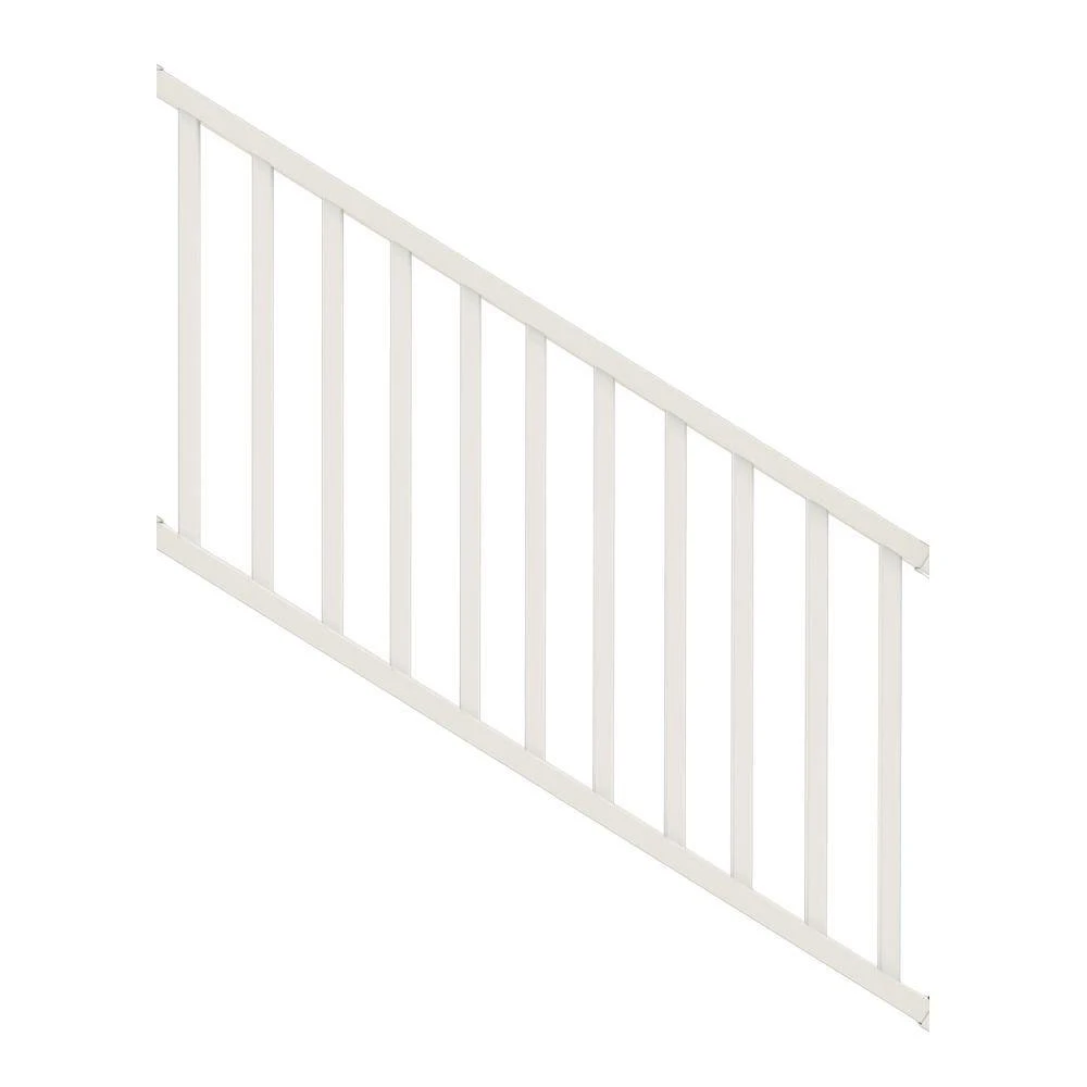 Select 3 Ft. White Vinyl Stair Rail Kit With Square Balusters - Model 73024862