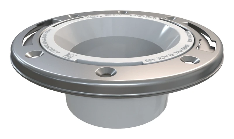 Pvc Closet Flange With Stainless Steel Ring, Model 434954, 3x4 Inch