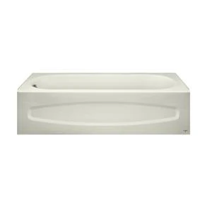 60 X 30 X 16-1/4 Inch White Steel Bathtub