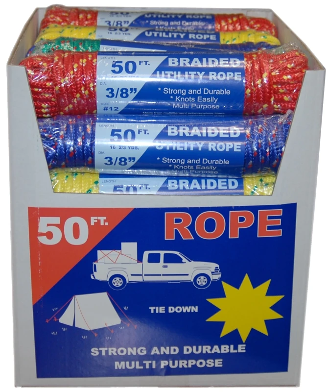 3/8 In. X 50 Ft. Braided Utility Rope - Durable Multi-purpose Rope