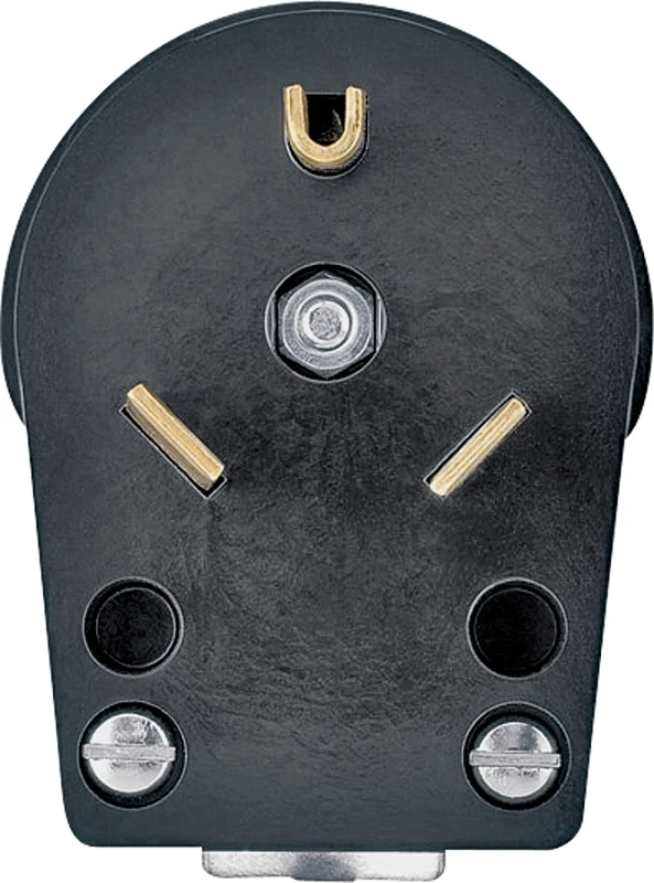 30 Amp Heavy-duty Angled Power Plug With 3-wire Grounding, Nema Tt-30