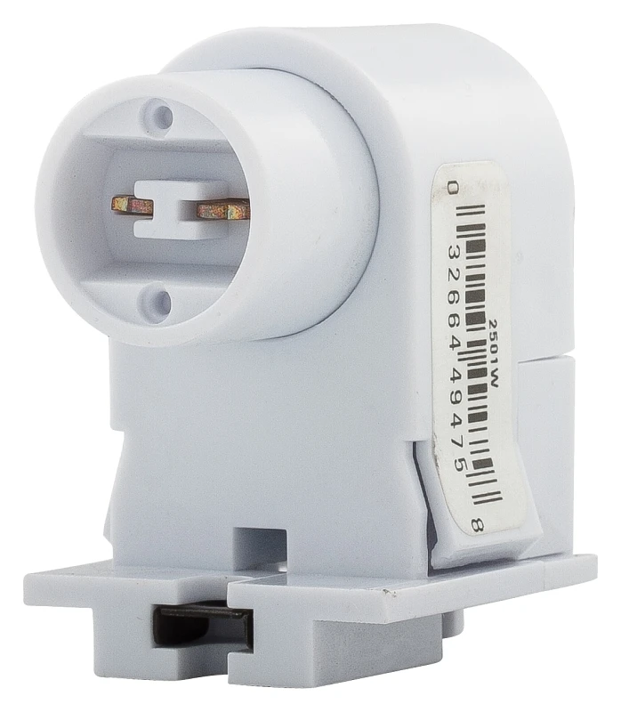 660-watt 600-volt Recessed Double-contact Fluorescent Lamp Holder - Durable Thermoset Plastic