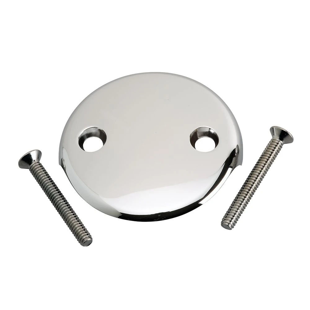M-line Two Hole Overflow Plate With Screws - Chrome Finish