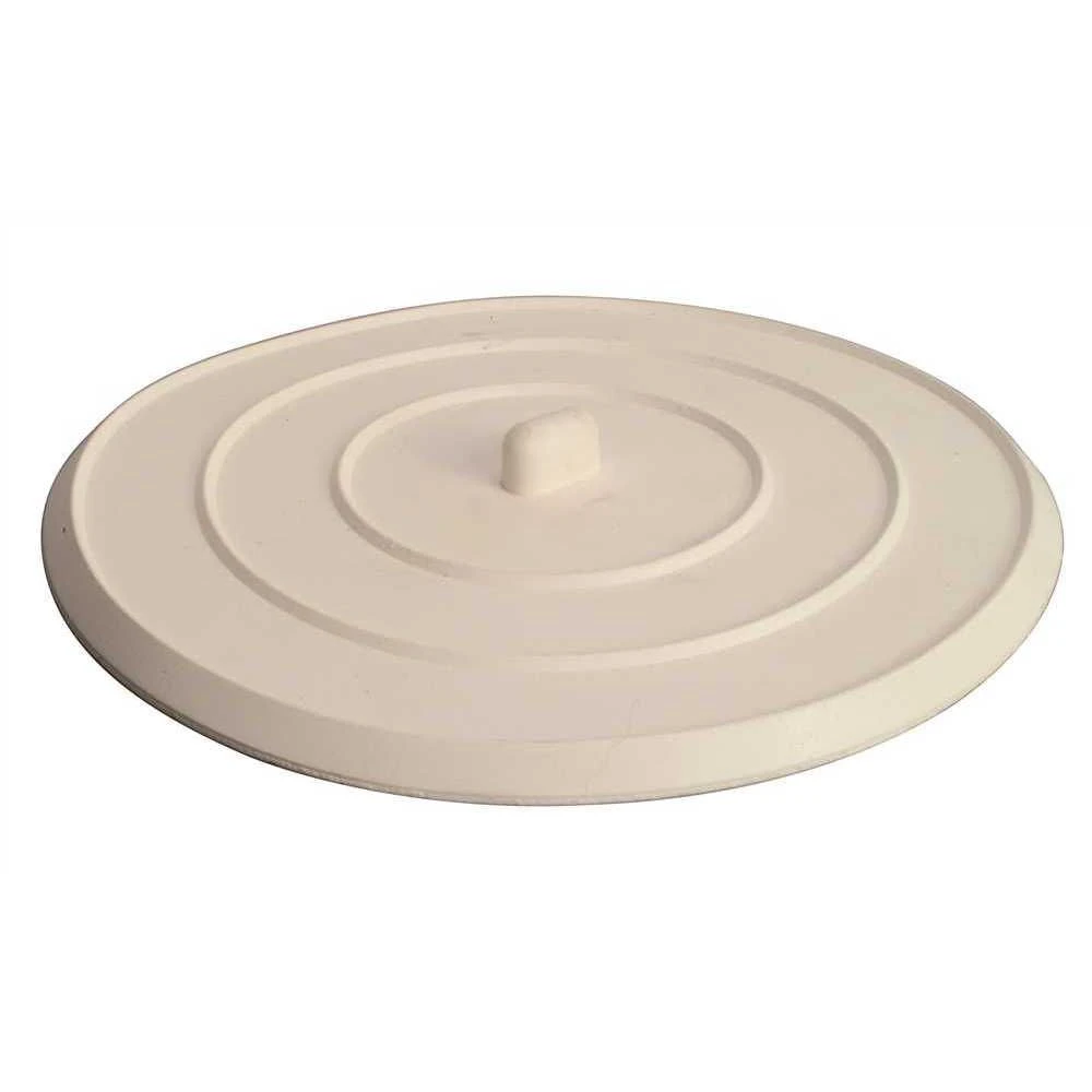 M-line Flat Suction Stopper, 4.5 Inch Vinyl, White