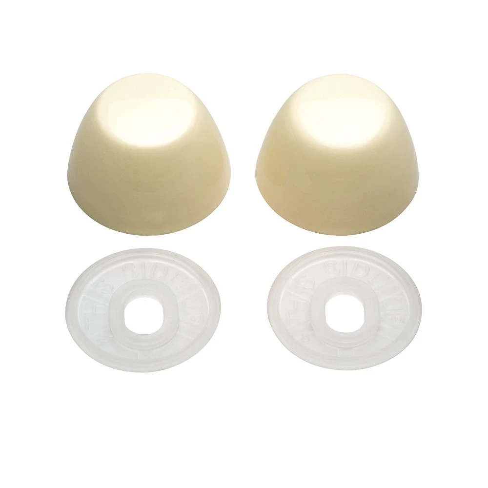 M-line Toilet Bolt Caps - Bone Color, Universal Plastic, 2 Pieces