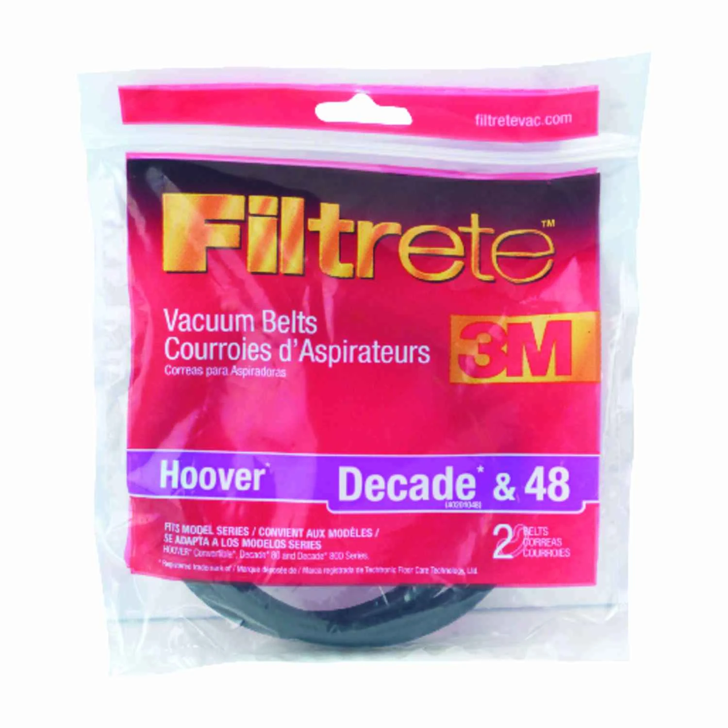 Vacuum Belt Model 64148a For Hoover, 2 Pk Replacement Parts