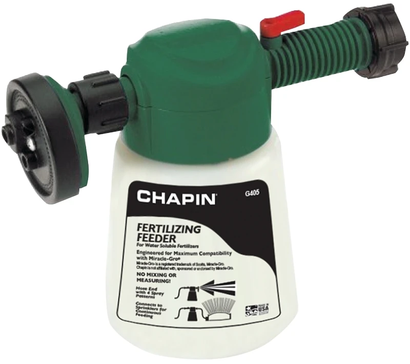 G405 Hose End Sprayer, 32 Oz Capacity, 4 Spray Patterns, Anti-siphon Feature