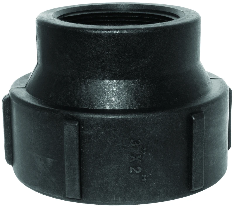Schedule 80 Reducing Coupling Black Polypropylene 2 Fpt X 1-1/2 Fpt