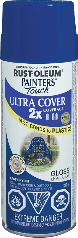 Paint Spray Glo Deep Blue 340g For Vibrant Finishes