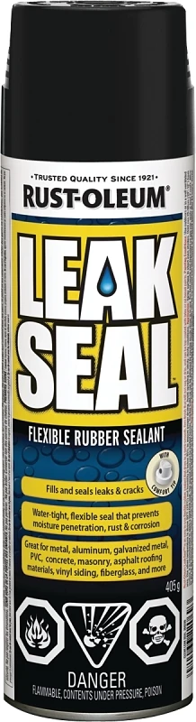 Leak Seal Flexible Rubber Sealant 405g Black - Easy Application