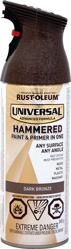 Universal Hammered Dark Bronze Spray Paint 312g - Paint And Primer In One