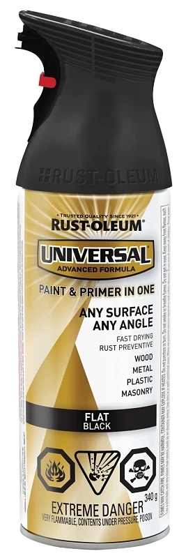Universal Flat Black Spray Paint 340g - Versatile Finish For Any Application