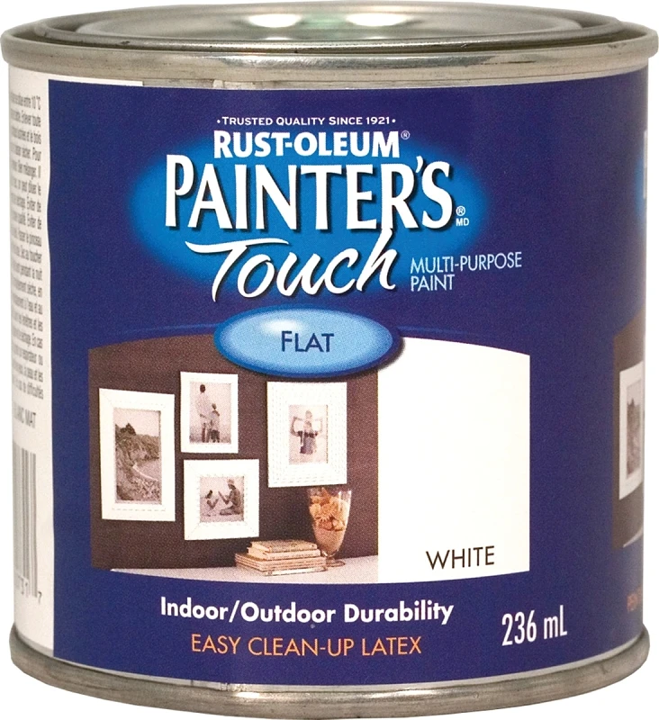 Acrylic Flat White Paint 236 Milliliters For Interior And Exterior Use