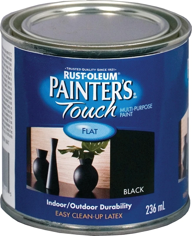 Painter's Touch Multi-purpose Flat Black Paint - 236 Milliliters