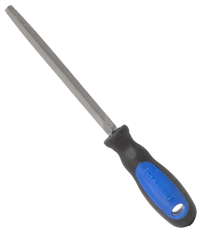 Jl-f007 Triangle Profile Taper File With Rubber Grip Handle, 6 In Length