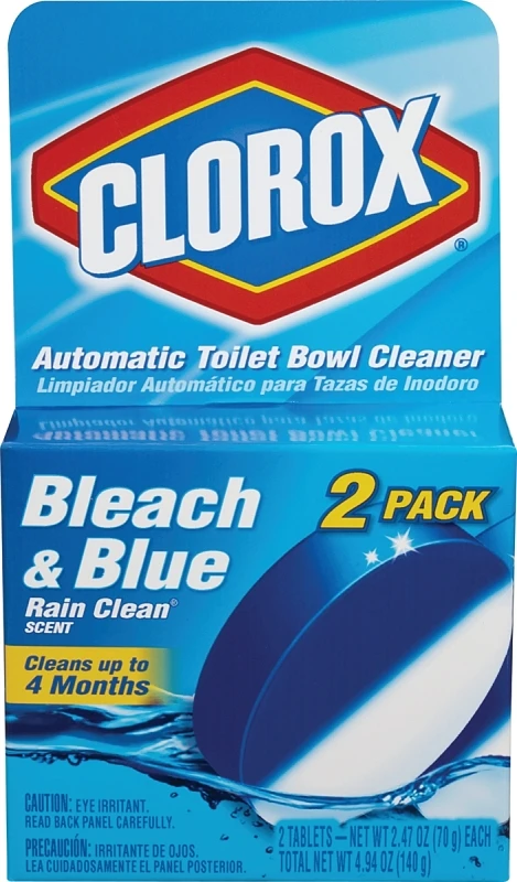 Automatic Toilet Bowl Cleaner Tablets, Bleach & Blue Rain Clean Scent, 2.47 Oz.