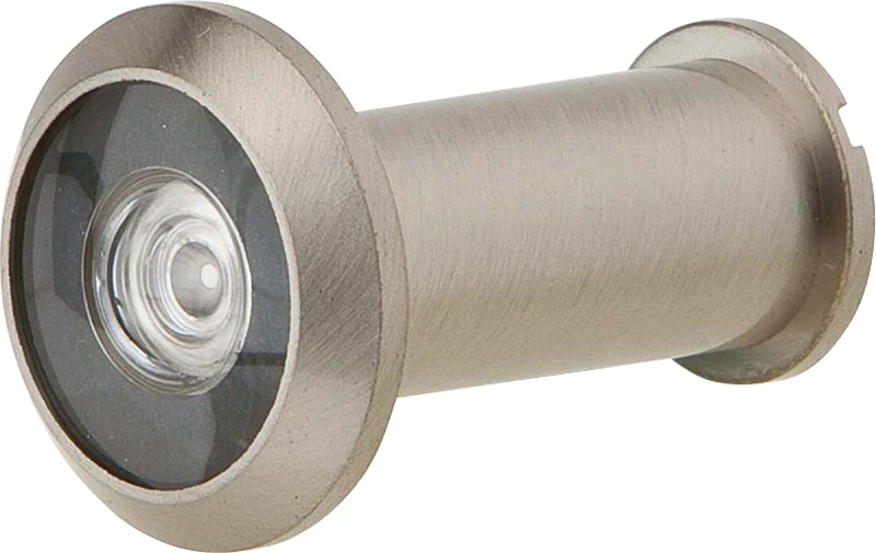 Satin Nickel 190 Degree Wide Angle Door Viewer For Doors 1-3/8 To 2-1/8 Inches Thick