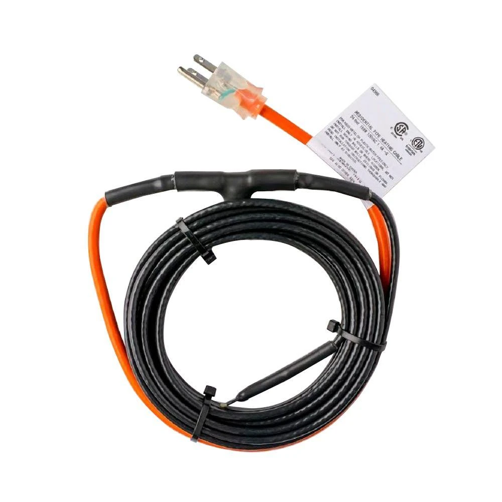 M-d 64428 18 Feet Pipe Heating Cable With Thermostat For Freeze Protection