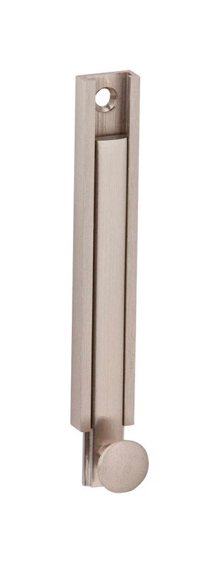 Satin Nickel Solid Brass Surface Bolt 4 Inch Length 11/16 Inch Width