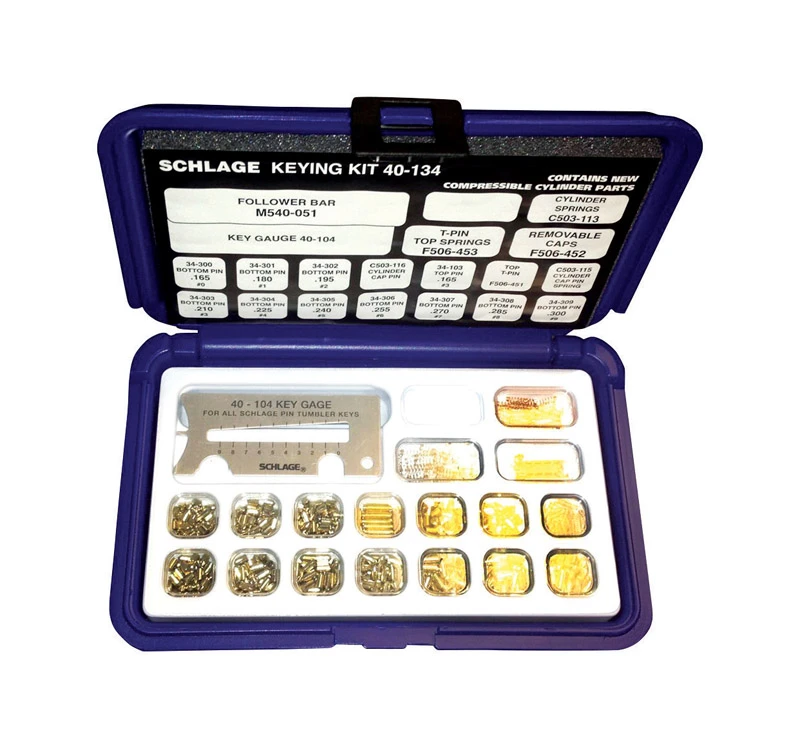 Plastic Re-keying Kit Model 40-134 With Complete Pin Set And Tools