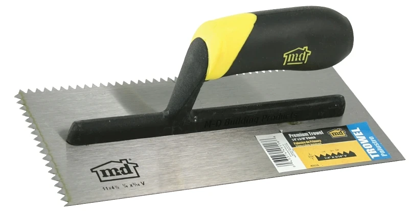 12 Inch V-notch Flooring Trowel With Comfortable Tpr Handle - Model 49116