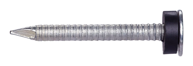 Pro-fit 1-3/4 In. Rubber Washer Electro-galvanized Steel Nail Annular Ring Shank Flat 50 Lb