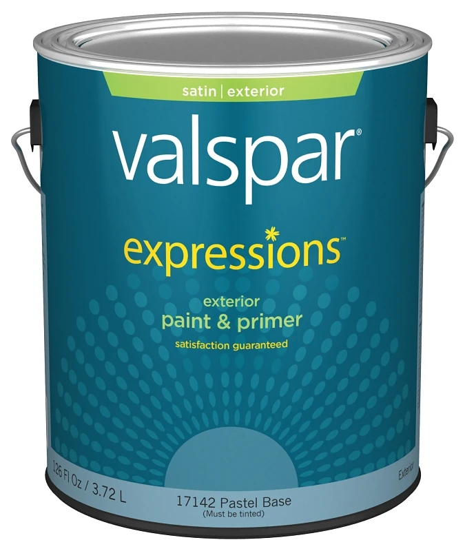 Expressions 17142 Latex Paint, 1 Gallon, Exterior Satin Finish In Pastel Base