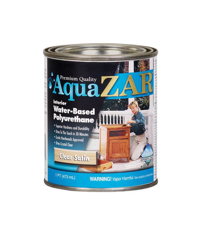 Zar Aqua Zar Satin Clear Water Based Polyurethane 1 Pint - Model 32511