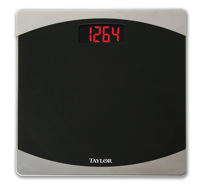 Taylor 400 Lb. Digital Bathroom Scale With Black Tempered Glass Platform