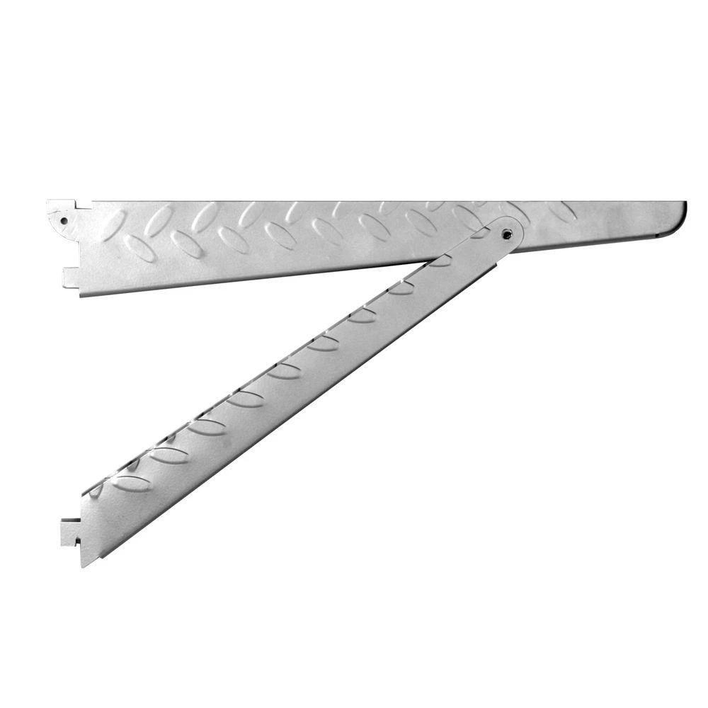 Heavyweight Diamond Plate 14 In. X 8.62 In. 500 Lb. Platinum Shelf Bracket