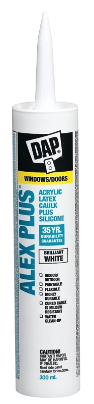 10.1 Oz. White Painter's Acrylic Latex Caulk For Interior & Exterior Use
