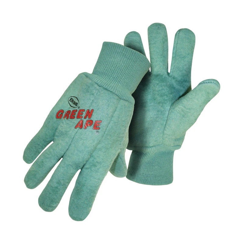 Green Ape Men's Indoor/outdoor Cotton Clute-cut Chore Gloves, Large, 1 Pair
