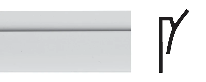 854- 1/2 In. X 7/8 In. X 8 Ft. Pvc Frp Inside Corner Moulding White