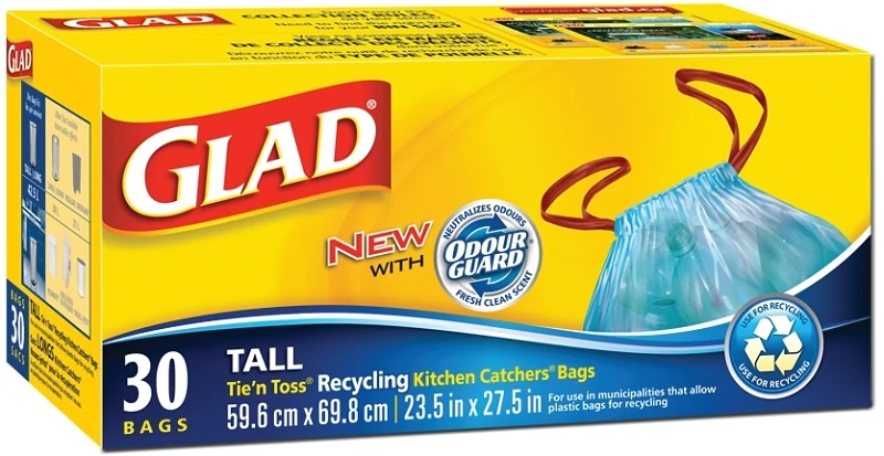 Blue Recycling Bags - 45 Litres - Forceflex Drawstring - 26 Count