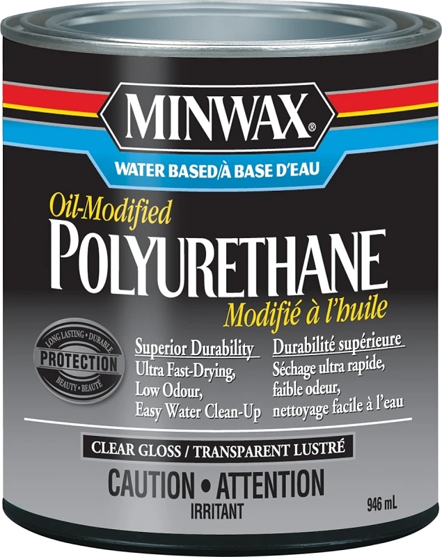 Water-based Oil-modified Polyurethane Varnish 946 Milliliters Gloss Finish