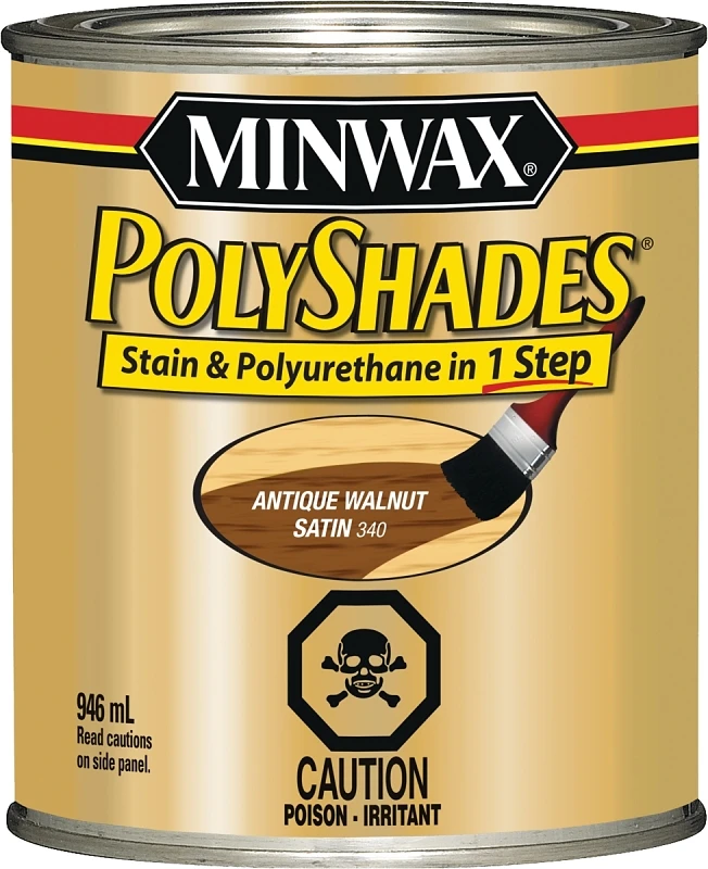 Polyshades Antique Walnut Satin Stain And Varnish 1 Quart