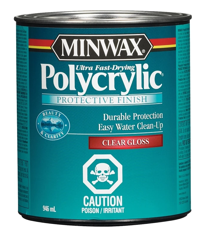 Polycrylic Protective Finish - Gloss, 946 Ml, Clear, Water-based Varnish