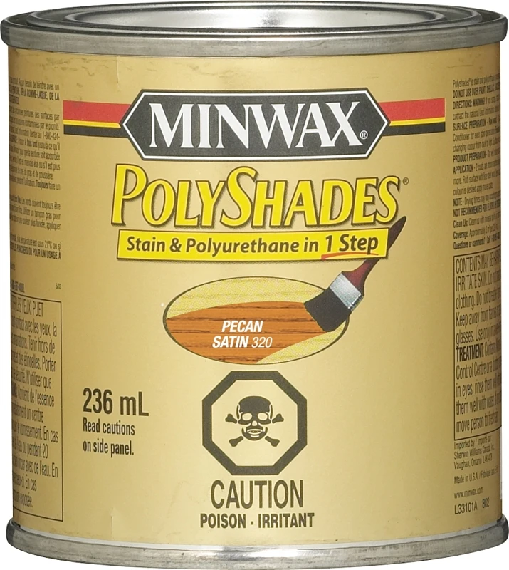 Polyshades Pecan Satin Stain And Varnish 1 Quart