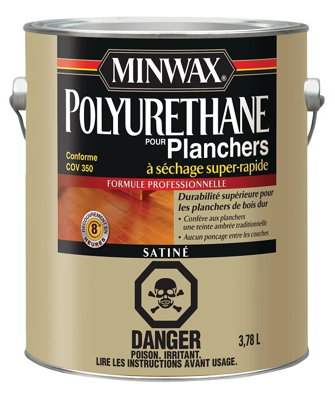 Satin Polyurethane Varnish For Floors, 3.78 Liters, Interior Use