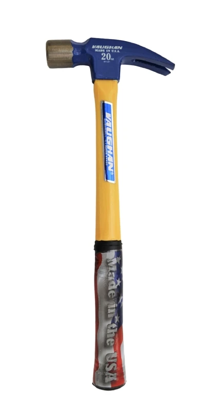 20 Oz. Carbon Steel Smooth Face Rip Hammer With 16 In. Fiberglass Handle - Vaughan Fs999l