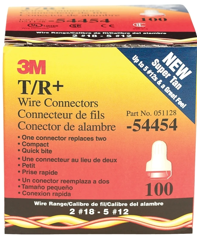 Performance Plus Tan/red Wire Connector, 100 Count, Model T/r+