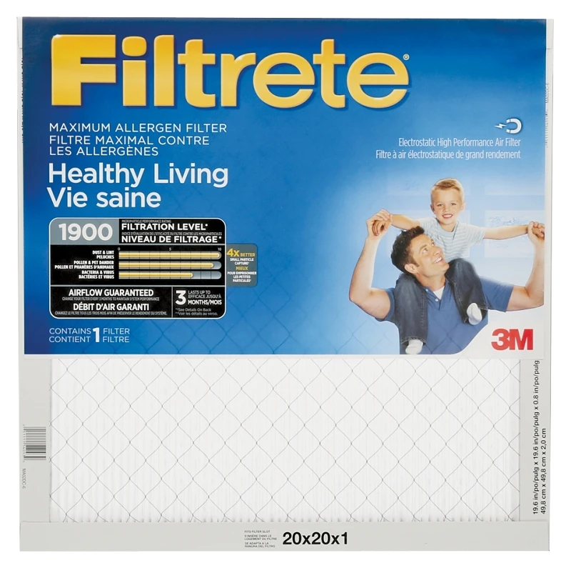 1900 Mpr Maximum Allergen Electrostatic Pleated Air Filter 20-in X 20-in X 1-in