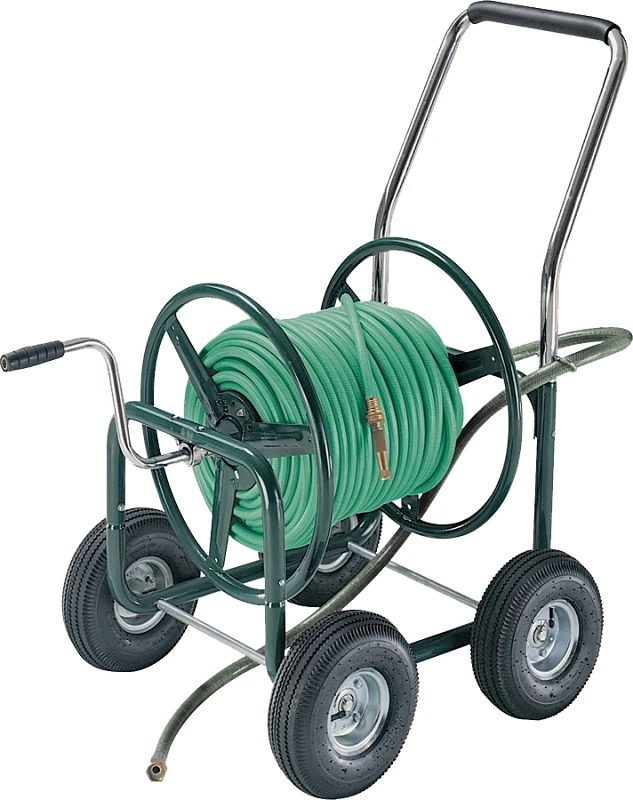 400 Ft. Estate Hose Wagon With Durable Metal Construction And Four-wheel Design