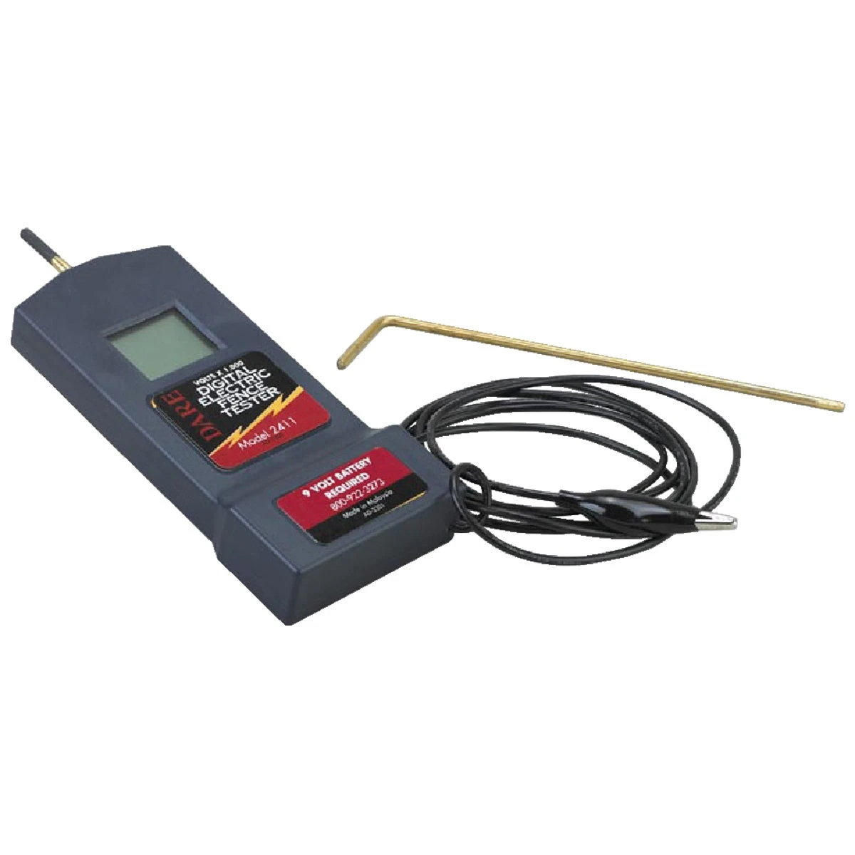 Digital Electric Fence Tester, 5 In. W X 7-1/2 In. H, 10,000 Volt Capacity