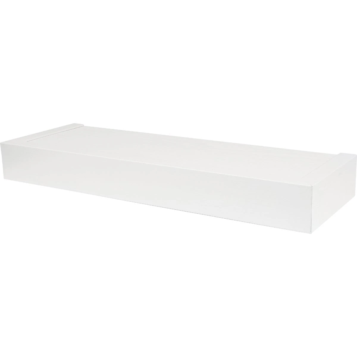 Modern Design Floating Shelf, White Finish, 18 Inches Length