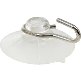 Suction Cup & Hanger, Clear, Small, 4-Pk.