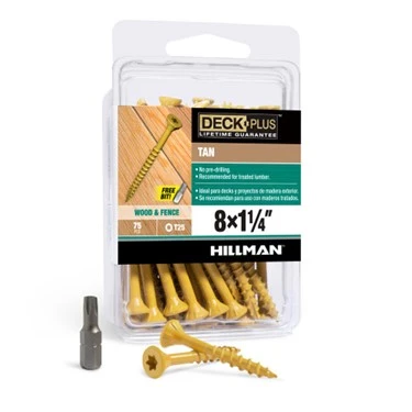 Hillman #8 x 1-1/4-in Tan Ceramic Deck Screws (75-Count)
