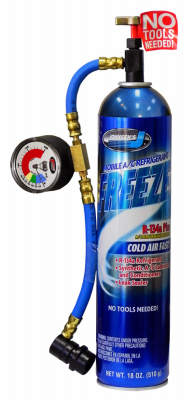 R134a Auto A/c Refrigerant With Boosters, 18 Oz. Charging Hose Included