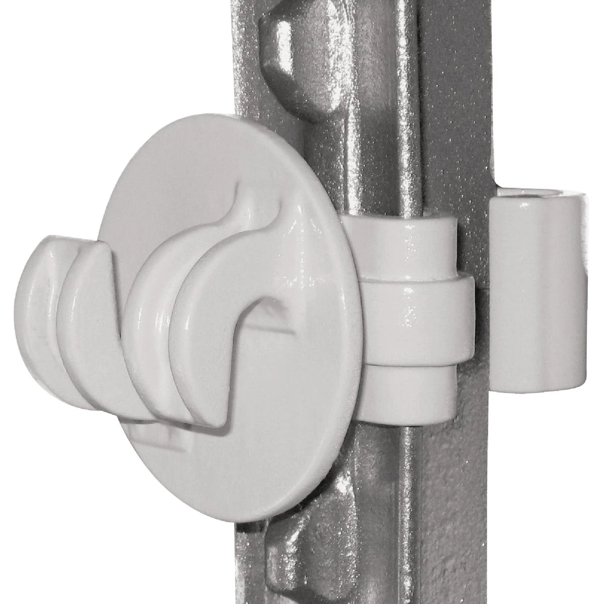 Electric Fence Insulator, T-Post, White, 25-Pk.
