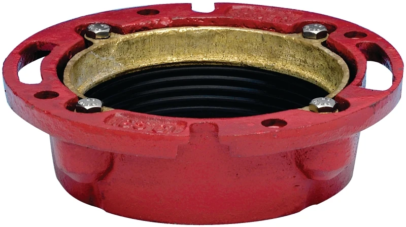 Cast Iron Instant Set Closet Flange, 4 X 2 Inches, Complete With Bolts And Gasket